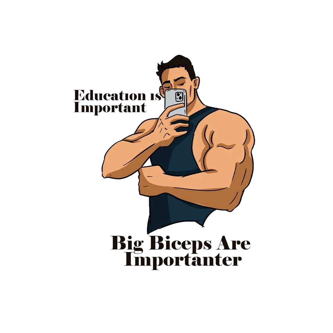 Big Biceps Are More Important Sticker